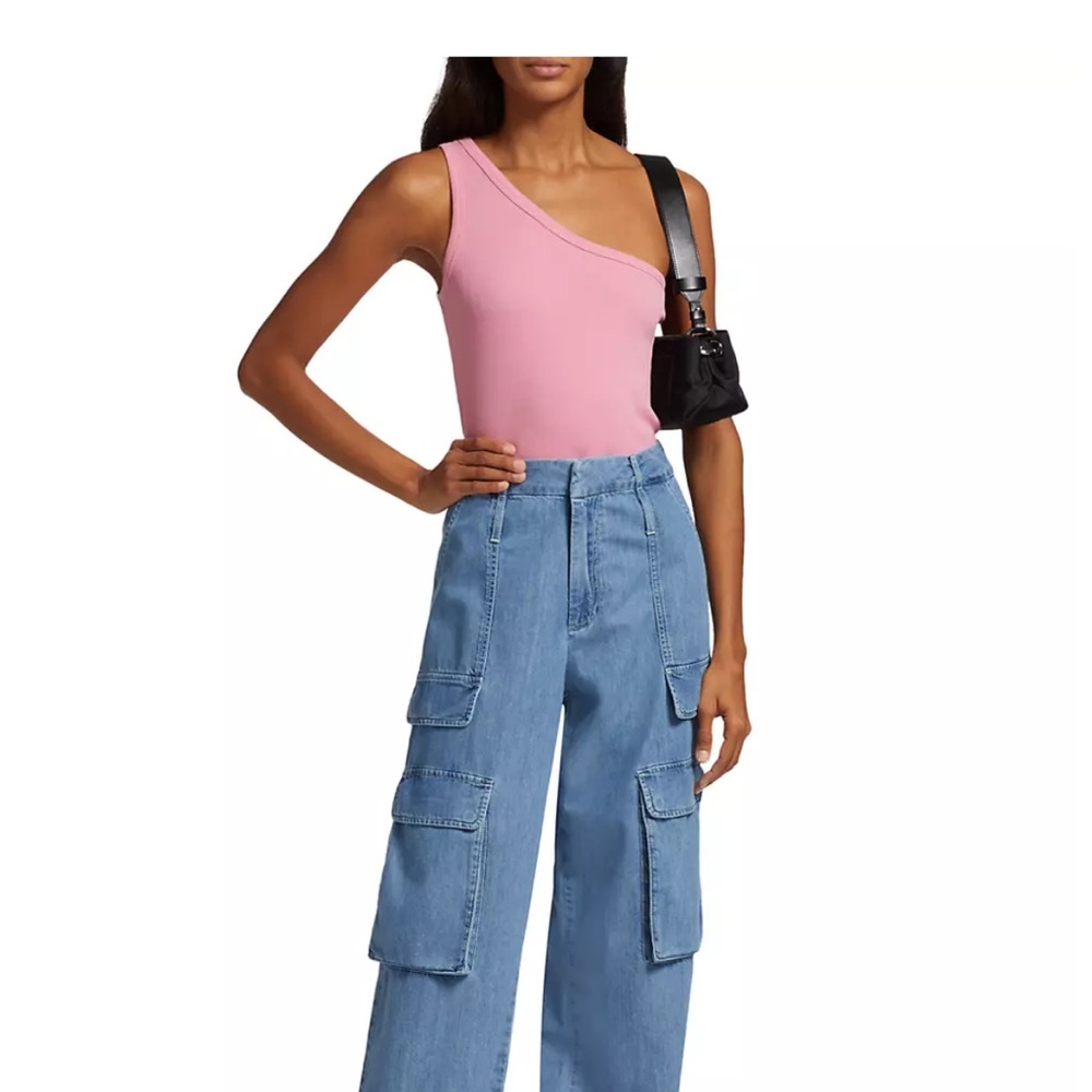 Frame high rise cargo denim pants